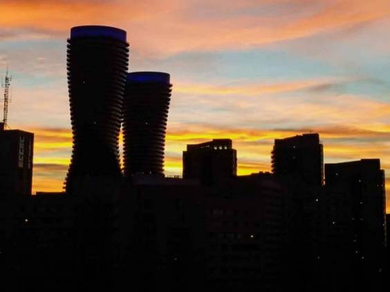 Mississauga Towers at Sunset