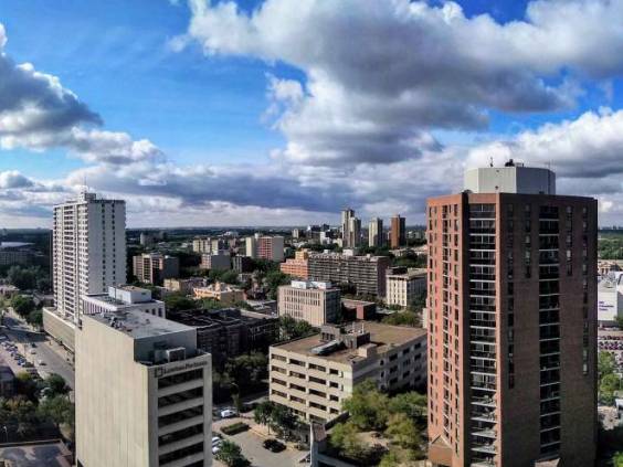 Winnipeg Canada downtown view summertime