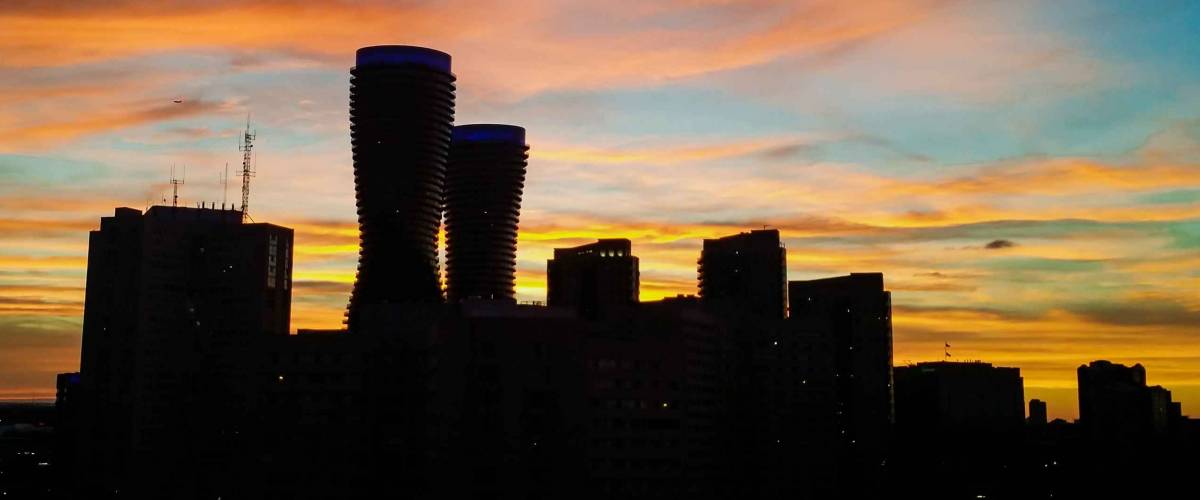 Mississauga Towers at Sunset