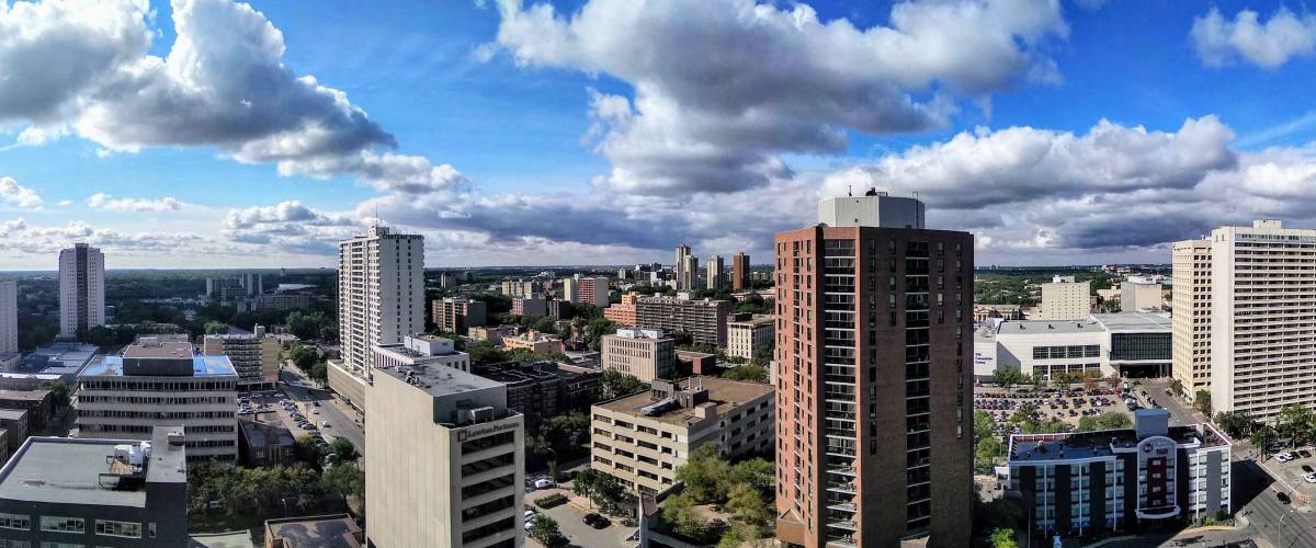 Winnipeg Canada downtown view summertime