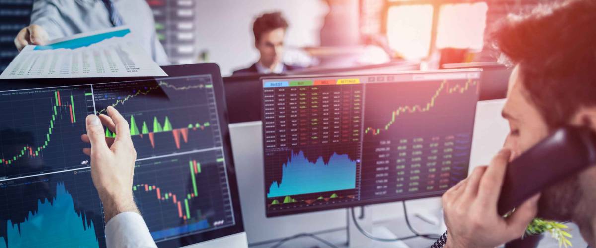 Business team investment trading do this deal on a stock exchange. People working in the office.