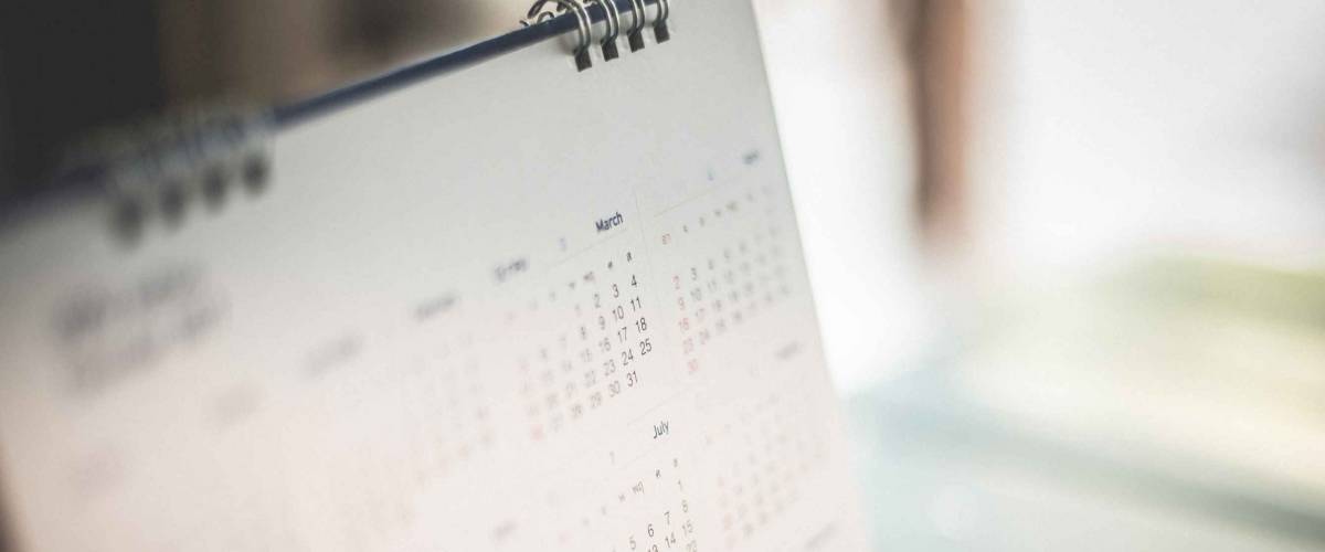 Blurred calendar page dark tone