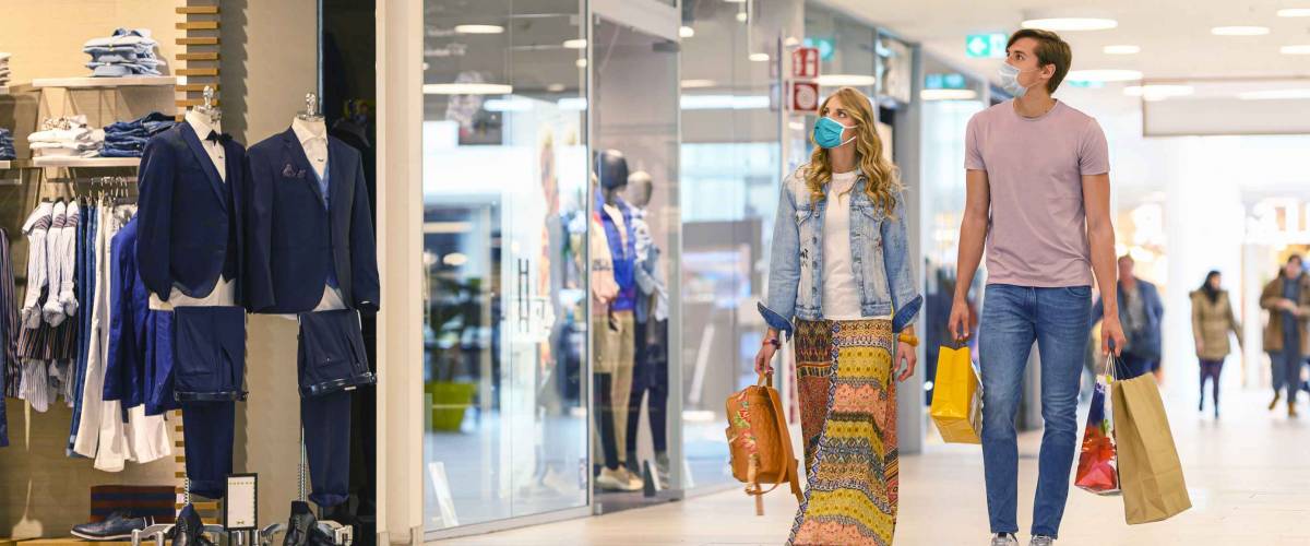 Shopping mall at the time of coronavirus