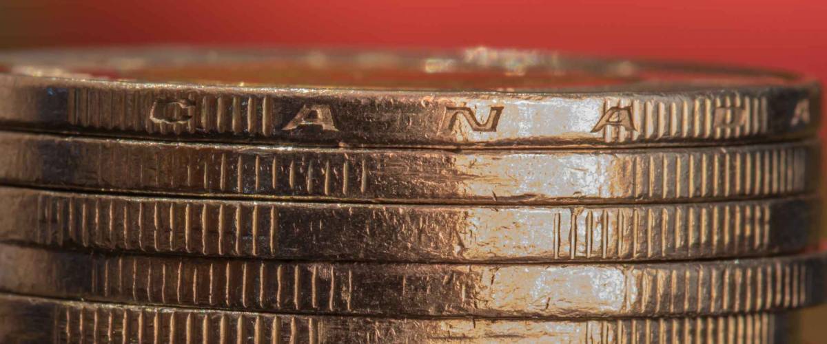Canadian Stack of One Dollar Coins - Loonies