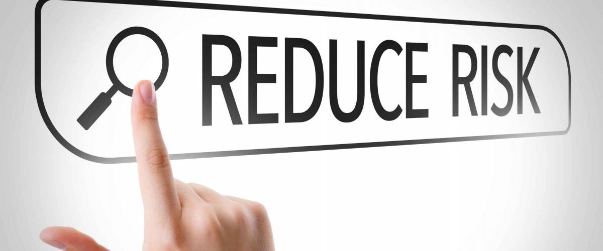 Reduce Risk written in search bar on virtual screen