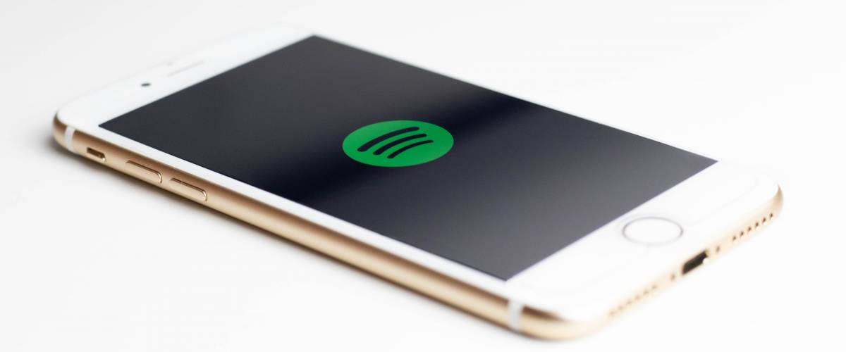 iPhone displaying Spotify app