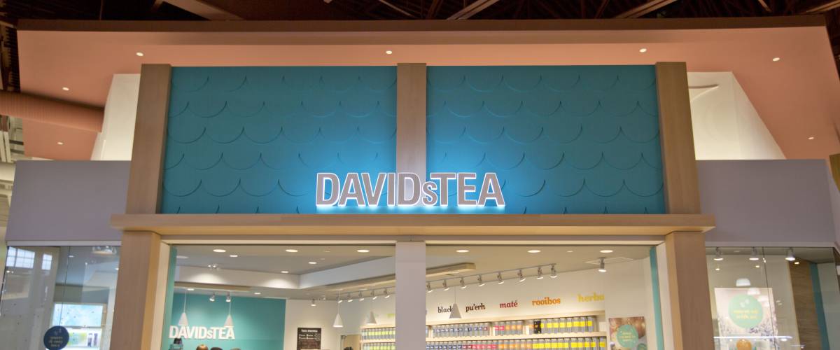 DavidsTea Store blue sign