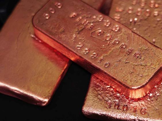 Copper bar bullion for investing money