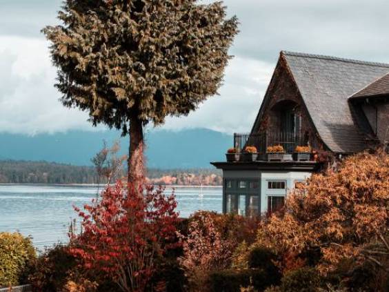 Cozy house near the water in British Colombia