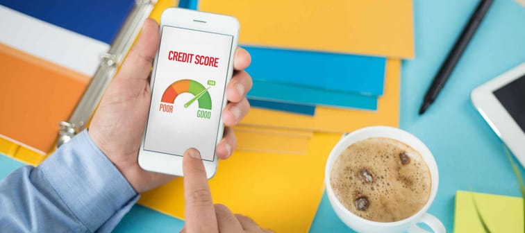CREDIT SCORE CONCEPT ON SCREEN