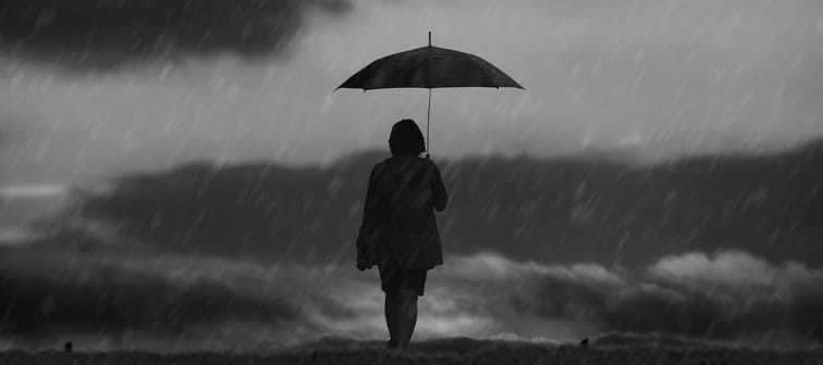 umbrella, rain, woman