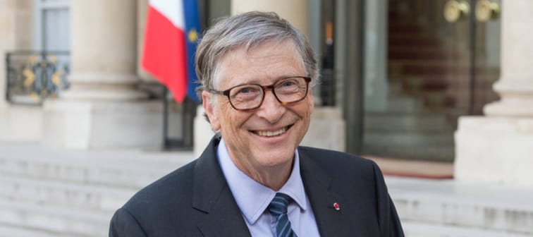 Bill Gates at the Elysee Palace to encounter the french president to speak about Bill & Melinda Gates Foundation.
