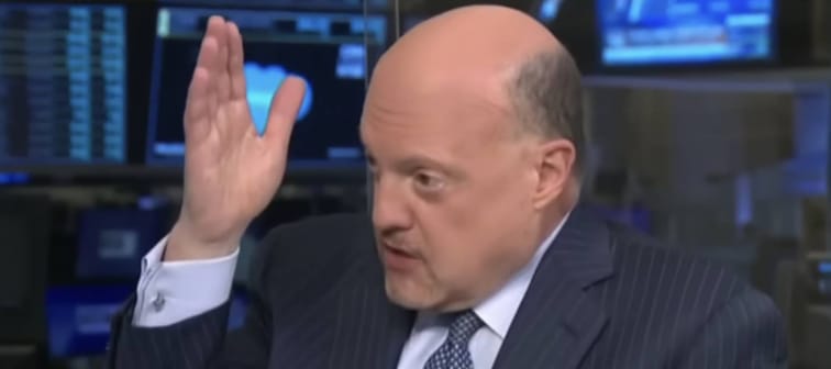 picture of Jim Cramer talking on CNBC
