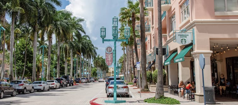 A view of a street in Boca Raton, Florida